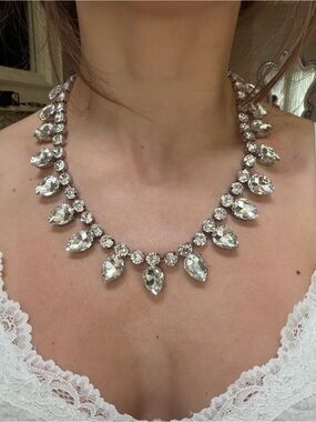 Philip Plein statement never Crystal Teardrop - Clear Rhinestone Collar